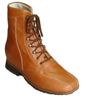 Orthopdischer Maschuh; Damenstiefel hellbraun